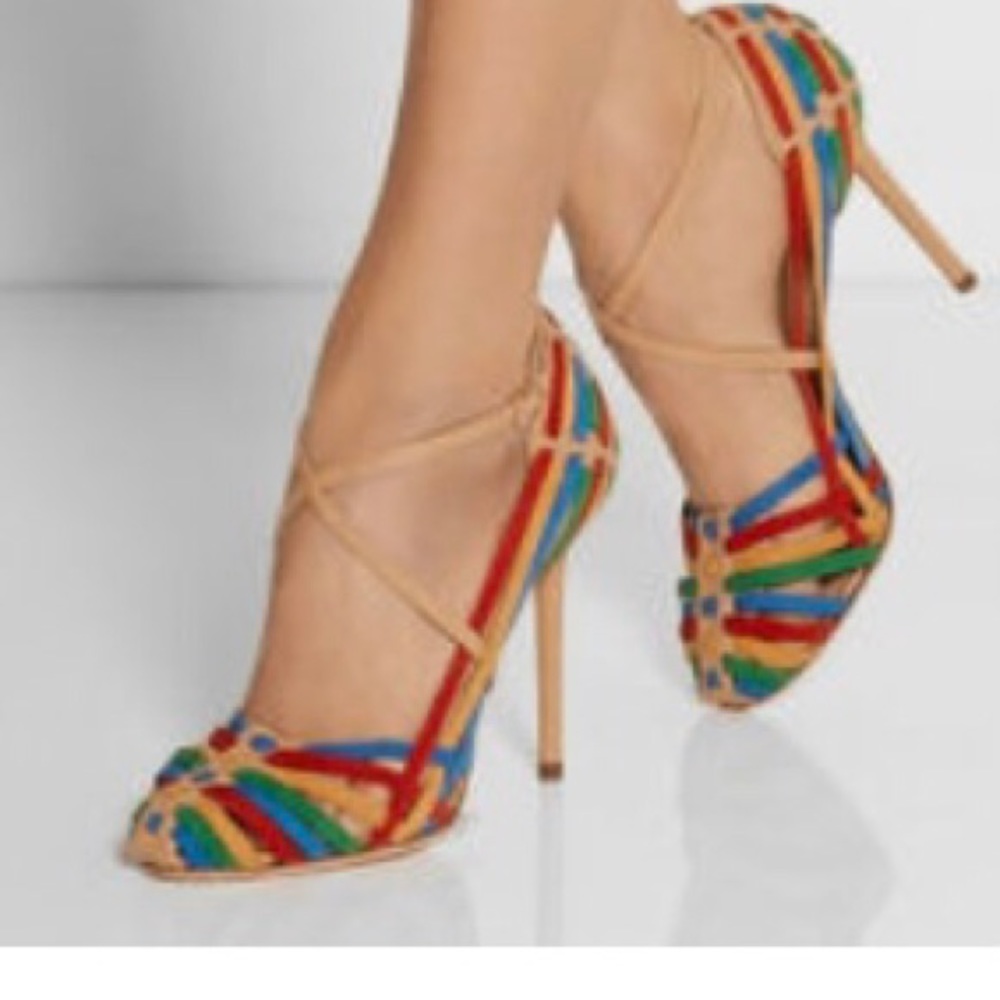 Gorgeous Multicolor High Heel Shoes Size 8